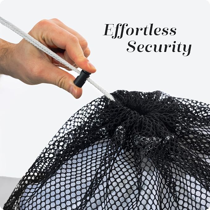 Handy Laundry Mesh XL Laundry Bag - Durable, Machine Washable with Secure Drawstring Closure - Perfect for College Dorms, Laundromats, Apartments (Black, Large 24" x 36") | XL 24x36 Mesh Laundry Bag, Secure Drawstring, Heavy Duty, Machine Washable, for...