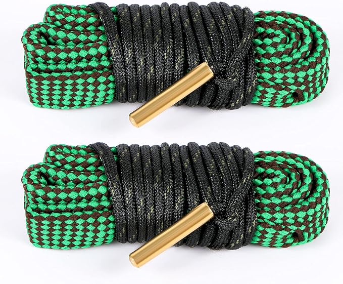 2Pack/3Pack Bore Rope Brush Gun Cleaner Cleaning Snakes, Barrel Snake for 5.56mm/.223/.22/9mm/Cal .380/12 GA/. 30 Cal/.308/.44 Cal. Rifle Shotgun Gun Cleaning(Choose Your Cal)
