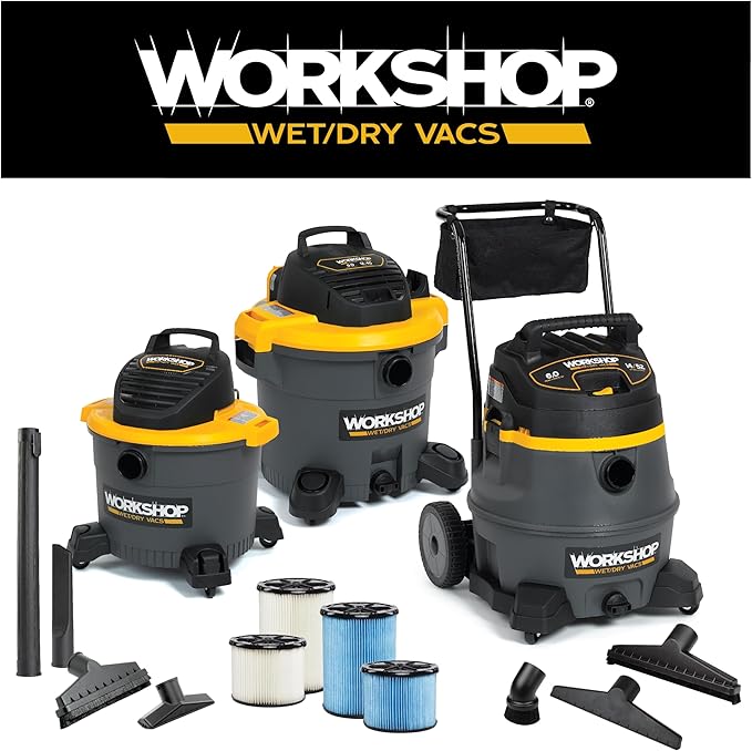 WORKSHOP Wet/Dry Vacs Shop Vacuum Accessories WS25030A Carpet and Hard Floor Nozzle Vac Attachment for Wet Dry Vacuum Cleaners, Fits Most 1-1/4-inch and 2-1/2-inch Extension Wands