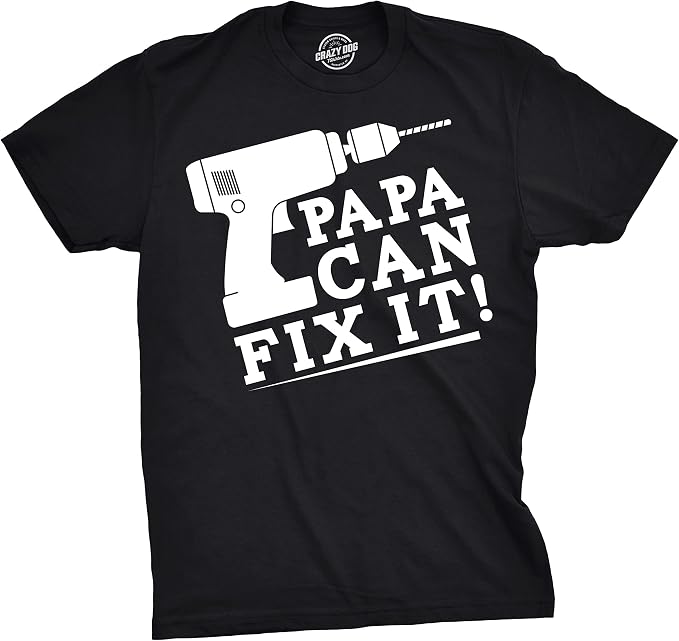 Funny Garage Dad T Shirts Mechanic Tees for Handy Dads that Can Fix It | Not a Drill, Still Plays with Blocks, Dad Tools, and More, Funny T Shirts, Dad Joke Apparel for Men, Cool Mechanic Short