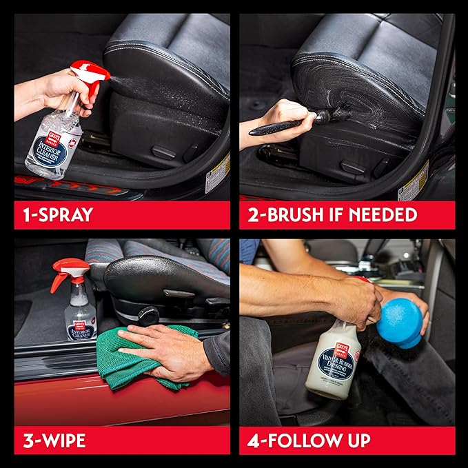 Griot's Garage Interior Cleaner Spray for Car Seats, Carpet, Upholstery Fabric, Floor Mat, Vinyl, Dashboard, Ideal for Truck, SUV, RV, Boat, and More, 10956, 22 Fl Oz
