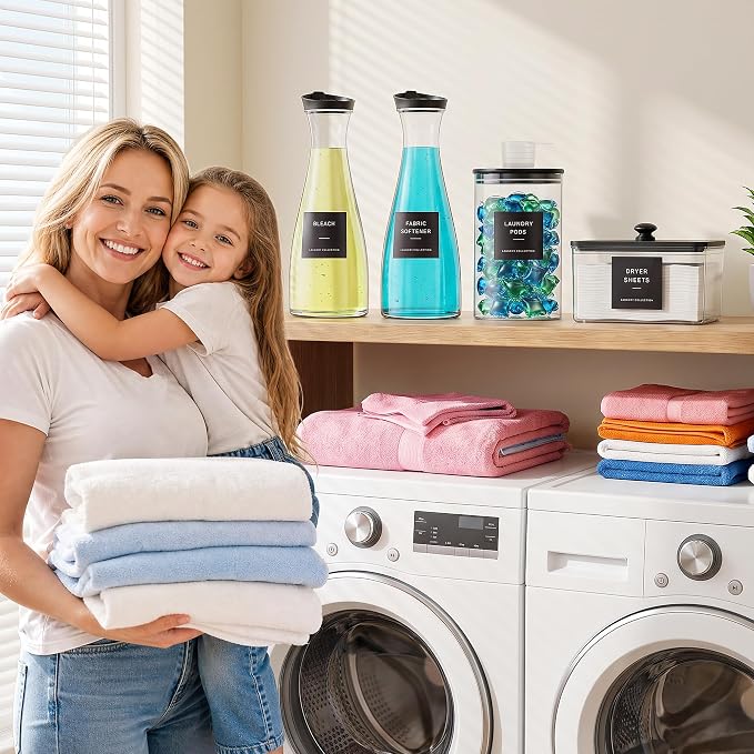 2+1+1 Pack Laundry Detergent Dispenser No Tray & Laundry Pods Container Black