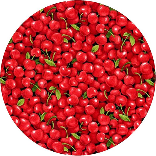 Andreas Silicone Jar Opener, Cherries – 6.25" Non-Slip Lid Gripper & Garlic Peeler, Dishwasher Safe, Multi-Use, Durable Silicone & Fabric, Made in the USA, JO-4
