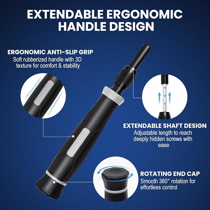 152-in-1 Precision Screwdriver Set, Electronics Repair Kit with Magnetic CR-V Bits, Phone Laptop Repair Tool Kit for iPhone, MacBook, PC, Game Console, Tablet, Cameras, Drones