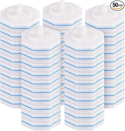 50 Count Toilet Cleaner Refills, Disposable Toilet Brush Refills Compatible with Clorox Wand for Bathroom Cleaning