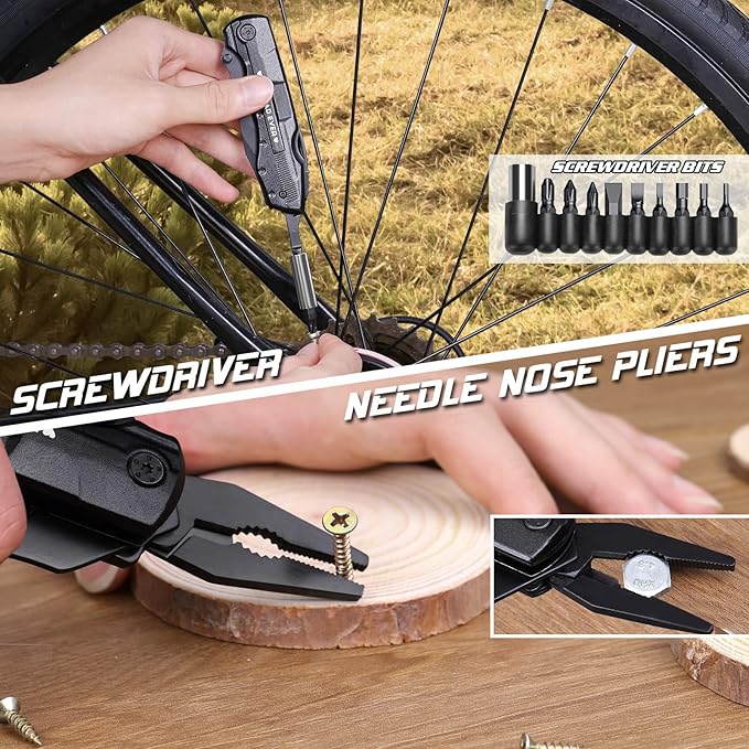Fathers Day Dad Gifts from Daughter Son Wife Kids,BEST DAD EVER Multitool Knife,Christmas Birthday Father Day for Dad Step New Dad,Unique Camping Hunting Cycling Gift Ideas