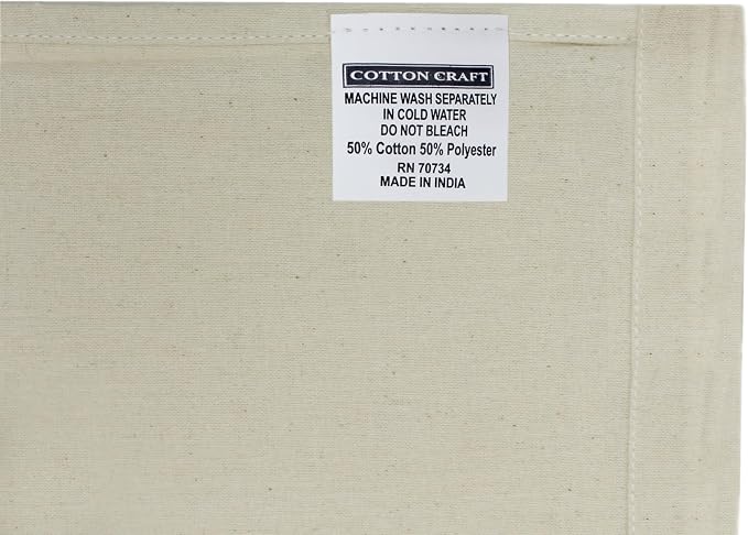 COTTON CRAFT Large Laundry Bag Backpack - 4 Pack Washable Utility Bag | Heavy Duty Durable Canvas Drawstring Closure Laundry Bag - Dorm Hamper Travel Laundry Organizer Sack - 18x24 inches - Natural