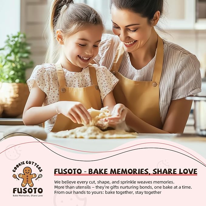 FUSOTO Round Cookie Cutter Set - 6 Piece Circle Shaped Geometric Circle Cookie Cutter for Kitchen Baking, Stainless Steel, (1.5", 2", 2.5", 3", 3.5", 4"), Round