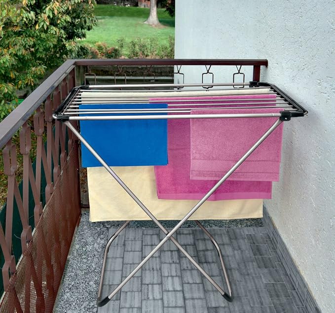 Metaltex Clothes Drying Rack Corfu 17 m Grey