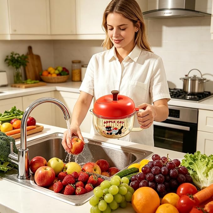 Hand Crank Washing Bowl, Salad Washer And Spinner With Bowl | Quick Dish Dryer System, Kitchen Prep Accessories For Home, Camping, Picnic