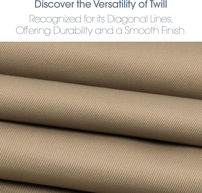 Pico Textiles 15 Yard Bolt Camel Poly Cotton Twill Fabric | 60" Wide, 65% Polyester / 35% Cotton, Medium Weight, Perfect for Pants, Jackets, Skirts and Work Uniforms, Sold by the Yard