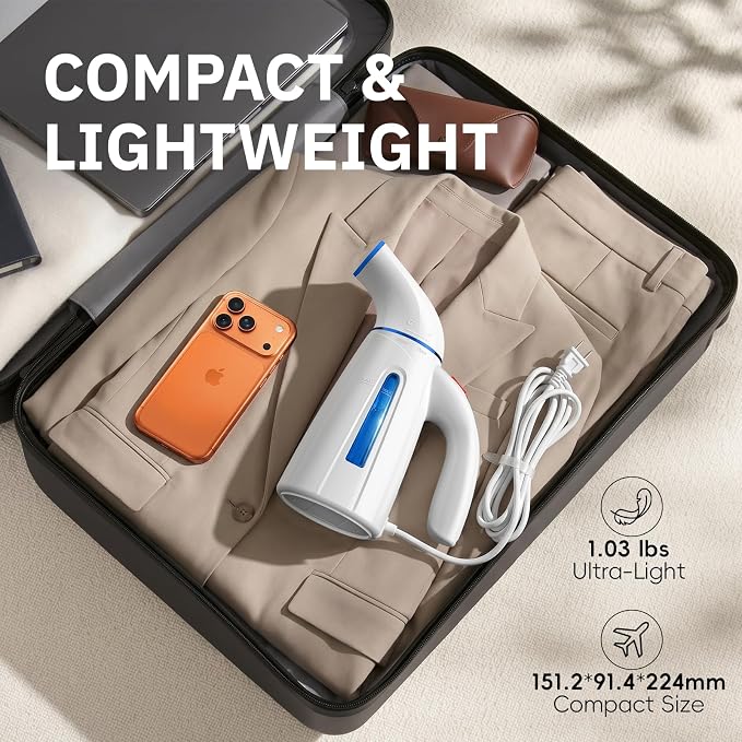 OGHom Steamer for Clothes, Handheld Clothing Steamer for Garment, 240ml Big Capacity 700W Portable Travel Steam Iron (Only for 120V)