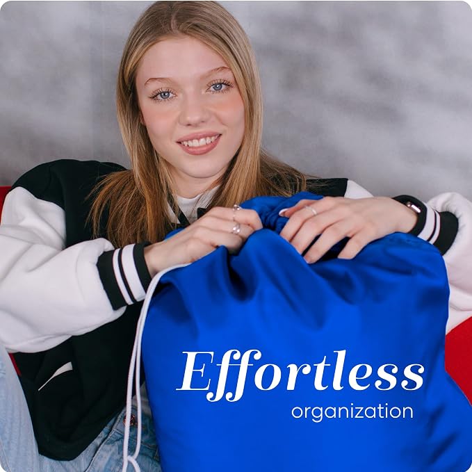 Handy Laundry Extra Large Heavy Duty Laundry Bag – 30" x 40" Durable Nylon, Locking Drawstring Closure, Machine Washable, Fits Laundry Basket, Travel & Dorm Dirty Clothes Organizer, Royal Blue | 30"x40" XL Nylon Laundry Bag, Locking Drawstring, Machine...
