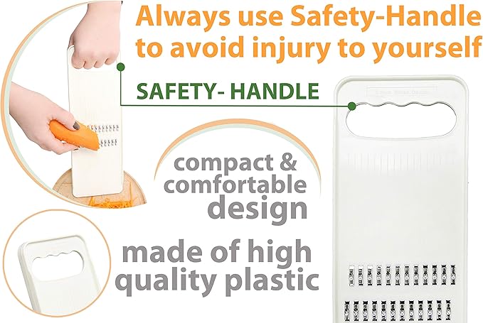 KOREAN CARROT GRATER SALAD White - GRATER SLICER - Chopper Vegetable - Knife Korean Carrot - Slicer Kitchen Food - Slicer Carrot - Mandoline Slicer for Kitchen - Slicer GRATER KOREAN