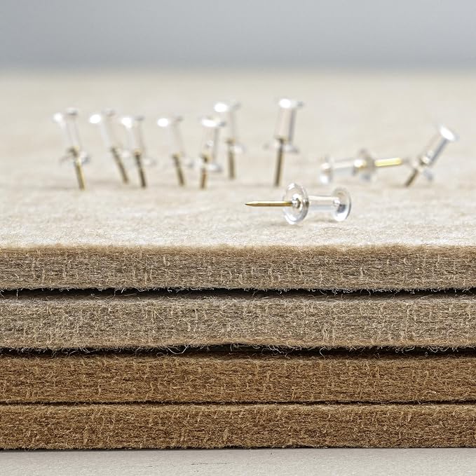Felt Bulletin Board 35x18 inches, Decorative Pin Board for Home & Office | Cork Board Alternative for Wall with Push Pins, Display Mood Board for Photos, Notes & Reminders