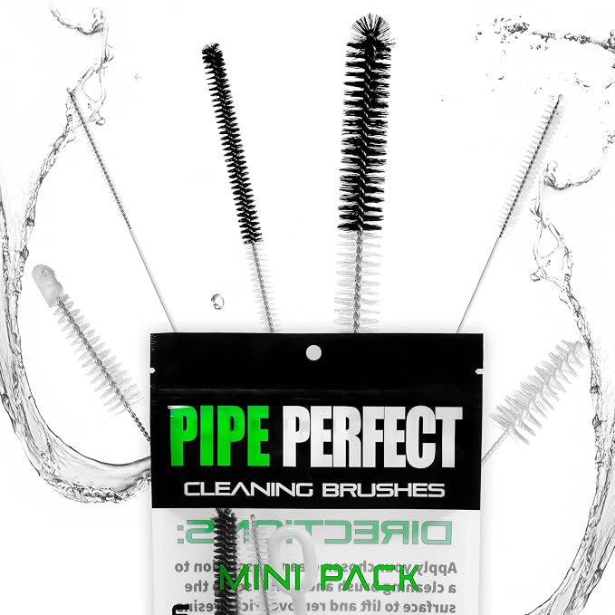 Pipe Perfect Mini Brush Set – 7-Piece Precision Cleaning Kit for Small & Hard-to-Reach Areas | Micro Detail Brushes for Glass, Metal & Silicone | Scratch-Safe, Durable & Reusable (Mini Pack)
