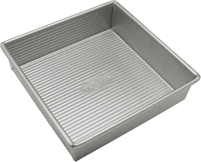 USA Pan Bakeware Nonstick Square Cake Pan,8 Inch,Aluminized Steel,(Pack of 6)