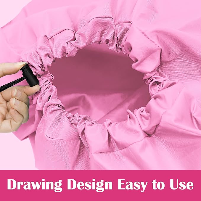 2 Pack XL Travel Laundry Bag, Machine Washable Dirty Clothes Organizer, Large Enough to Hold 4 Loads of Laundry, Easy Fit a Laundry Hamper (Black + Pink)
