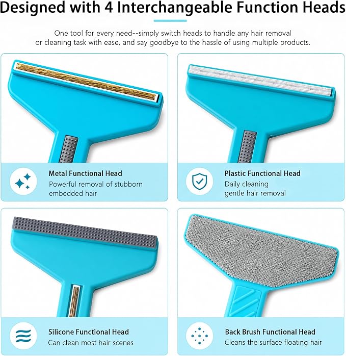 Multi-Functional Lint Remover 2 Pack, Pet Hair Removal Tool, Carpet Rake, Lint Brush Shaver, Suitable for Dog Hair, Cat Hair, Carpet, Car Carpet, Fabric Shaver for Furniture