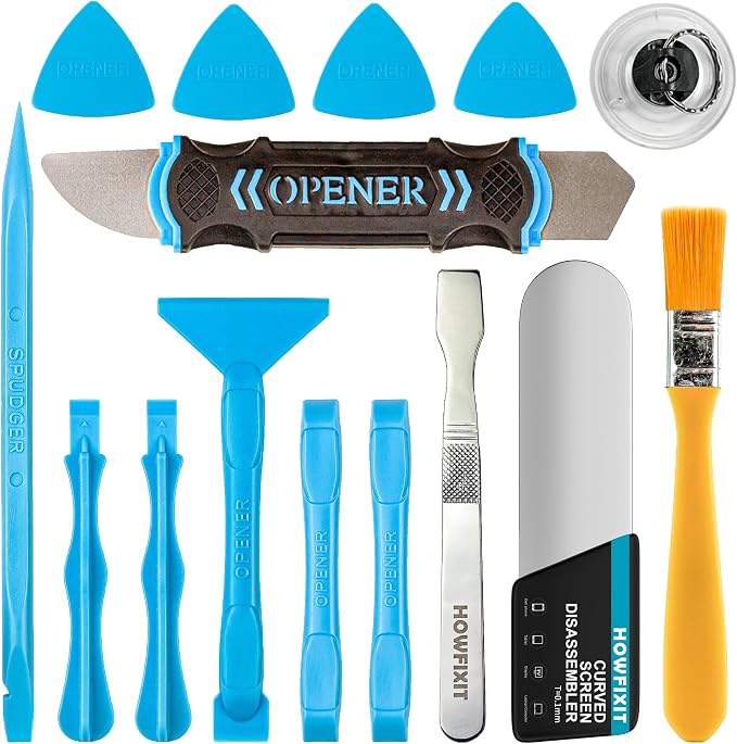 15-in-1 Electronics Opening Tool Kit, Professional Anti-Static Spudger Set & Pry Tools with Suction Cup for iPhone, iPad, MacBook, Laptop, Tablet, Phone Repair