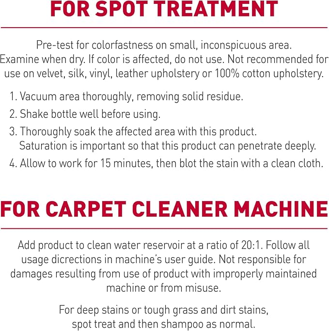 Nature's Miracle Carpet Shampoo Pet Stain & Odor Remover, 64 oz | Bio-Enzymatic Formula Removes & Deodorizes Deep-Set Pet Stains, For Water-Based Carpet Cleaners, Use on Carpet & Upholstery