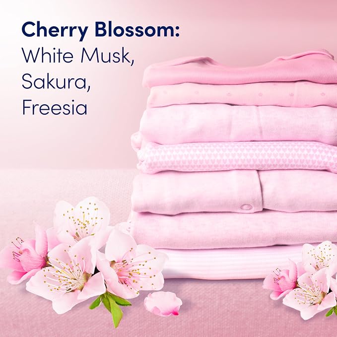 Downy Gentle Soft + Fresh Fabric Softener Liquid, Cherry Blossom Scent, 56 FL OZ, 83 loads, Liquid Fabric Softener Designed to be Gentle on Skin