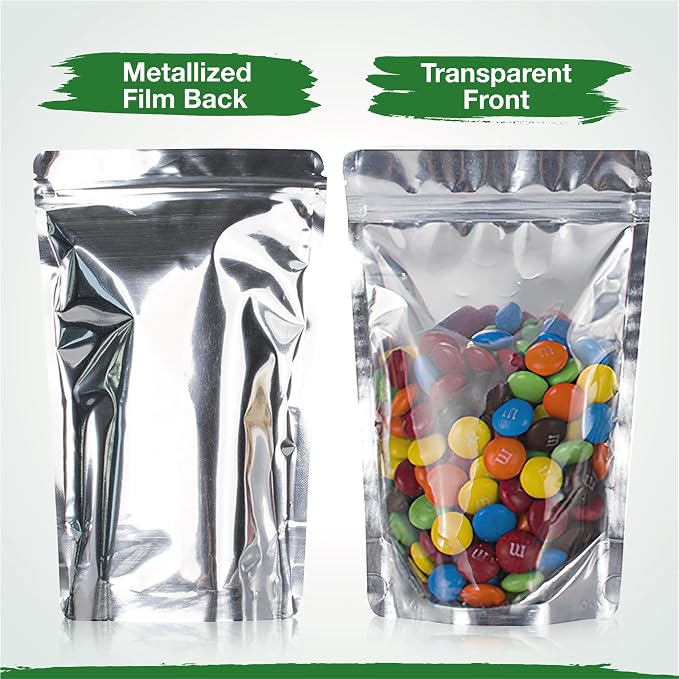 BELLE KR® 4x6 Mylar Bags Stand Up - Pack Of 1000-7.5mil Thick - Clear Mylar Bags with See Through Window for Freeze Dryer