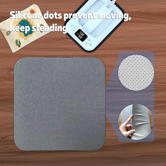 Heat Press Mat for Easy Press Both Sides Applicable (15" x 15"), Heat Press Pad for Cricut Easypress/Easypress 2 & HTV Craft Vinyl Ironing Insulation Transfer Projects