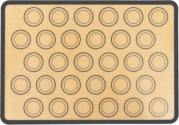 Baking Mat 16.53"L x 11.61"W 30 Baking Rings Cake Cookie Baking Mould Mat