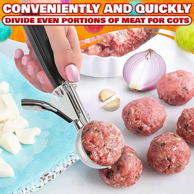 1 Oz Ice Cream Scoop with Trigger #30 - Versatile 1 Oz Scoop for Gelato, Cookie Dough Baking, Sorbet & Meatballs - Rust-Resistant Stainless Steel, Easy to Clean | Great Portion Control for Daily Prep