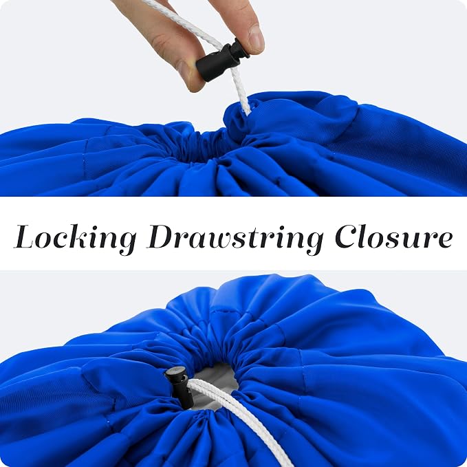 Handy Laundry Extra Large Heavy Duty Laundry Bag – 30" x 40" Durable Nylon, Locking Drawstring Closure, Machine Washable, Fits Laundry Basket, Travel & Dorm Dirty Clothes Organizer, Royal Blue | 30"x40" XL Nylon Laundry Bag, Locking Drawstring, Machine...