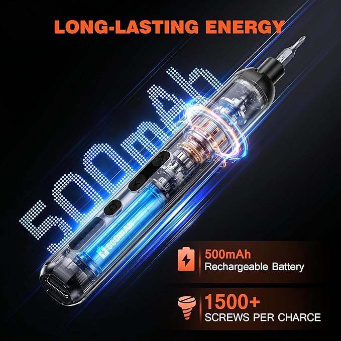 138-IN-1 Electric Screwdriver Set Cordless with 120 Precision Bits, Gray | Rechargeable Screw Driver with LED Light Magnetic Storage Home Repair Tool Kit for Electronics, Camera, Watch, PC RC