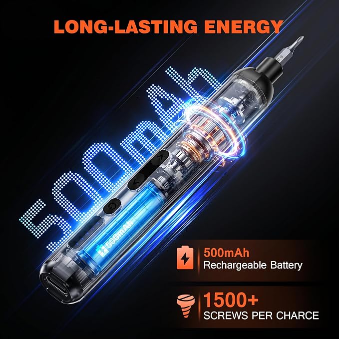 138-IN-1 Electric Screwdriver Set Cordless with 120 Precision Bits | Rechargeable Screw Driver with LED Light Magnetic Storage Home Repair Tool Kit for Electronics, Camera, Watch, PC RC