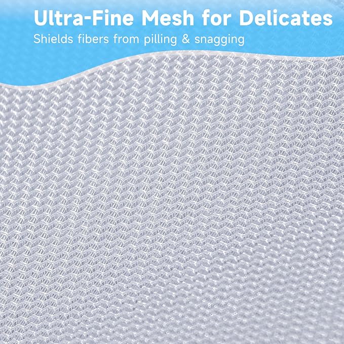 GOGOODA 4 Pack Delicates Laundry Bags, Fine Mesh Wash Bag with Hanging Loop | 2 Medium 2 Large for Lingerie, Shirts, Sweaters, Underwear, Bra, Silk, Socks