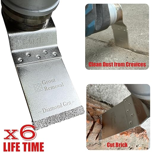 4 Pack Diamond Saw Blades, Professional Multi Tool Blades Kits, Grout Removal Blade Fit Dewalt Bosch Worx Ryobi Milwaukee