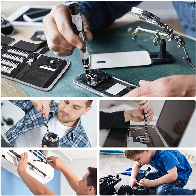STREBITO Precision Screwdriver Set 142-Piece Magnetic Screwdriver Set | Laptop Screwdriver Kit Electronic Repair Kit Tech Toolkit for PC, Phone, Macbook, Nintendo, PS4, Xbox Controller