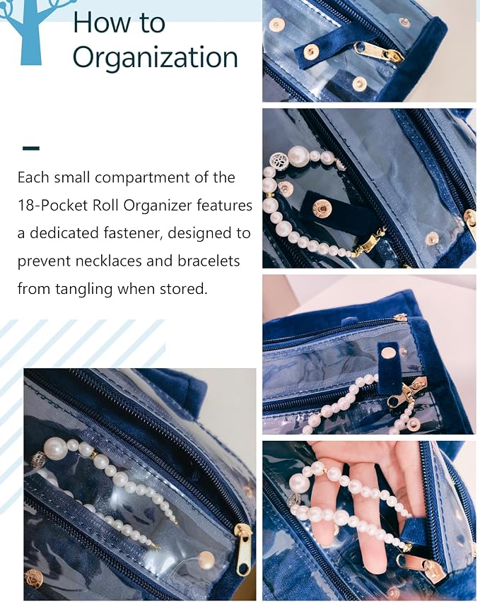 Travel jewelry organizer-Portable organizers and storage Soft Velvet travel case with Zippered, Compact Storage for Earrings, Rings, Necklaces, Studs for Women (Red, 9 Pockets)