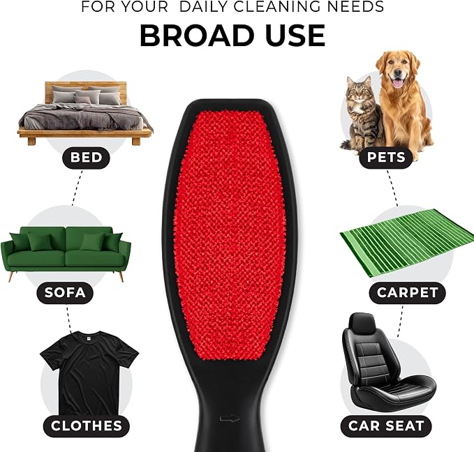 2 Pack Double-Sided Lint Brushes, Pet Hair Remover
