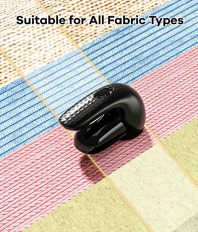 Ruidla Lint Remover, Fabric Shaver for Clothes and Furniture | Sweater Shaver with 6-Leaf Blades & Safety Lock, Lint Shaver Fabric Shaver 4 Times Efficiency to Remove Pilling(Black)