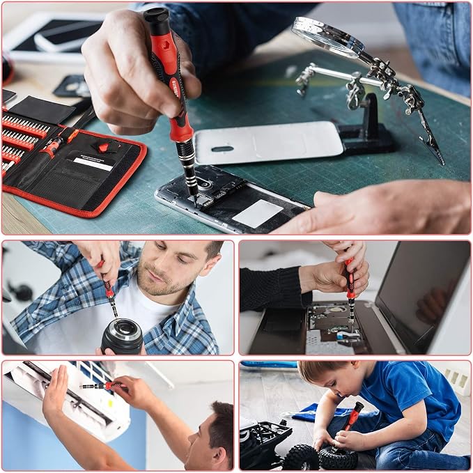 STREBITO Screwdriver Sets 142-Piece Electronics Precision Screwdriver | 120 Bits Magnetic Repair Tool Kit for iPhone, MacBook, Coumputer, Laptop, Tablet, PS4, Xbox, Nintendo, Eyeglasses, Jewelers