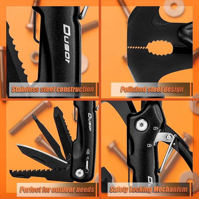 Gifts for Men 12 in 1 Hammer Multitool, Cool Gadgets for Husband | Stocking Stuffers for Men, Hunting Anniversary Birthday Gifts for Him Who Wants Nothing, Camping Essentials Survival Gear