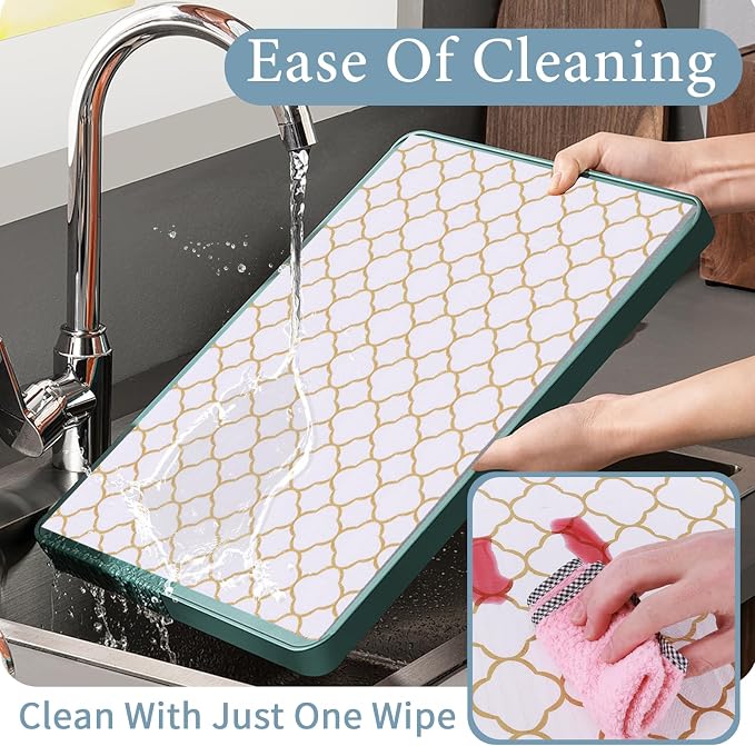 Shelf Drawer Liners for Kitchen Cabinets 12 in X 10 Ft Drawer Liner | Non Adhesive Thickened Refrigerator Liner Gold Quatrefoil Strong Non-Slip Paper for Tool Box with Knife and Tape Measure