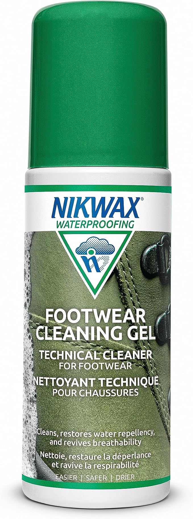 Nikwax Footwear Cleaning Gel, Shoe Care, Boot Cleaner for Suede, Leather, Fabric & Synthetic Materials, Safe for Gore-Tex, Waterproof, DWR