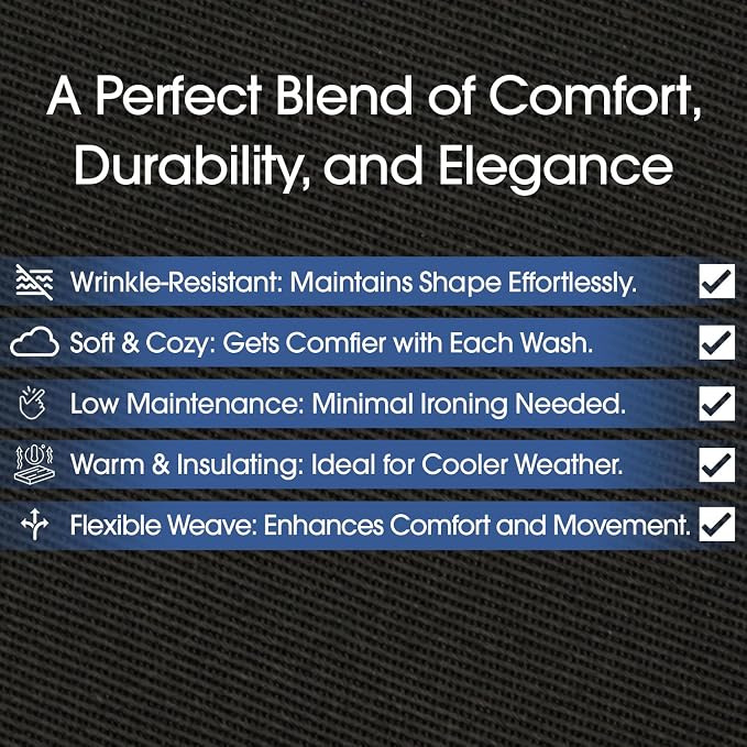 Pico Textiles 6 Yards Bolt Black Poly Cotton Twill Fabric - 65% Polyester 35% Cotton - 60" Wide - Sold by The Yard - for Pants, Jackets, Skirts, Upholstery, & Work Uniforms