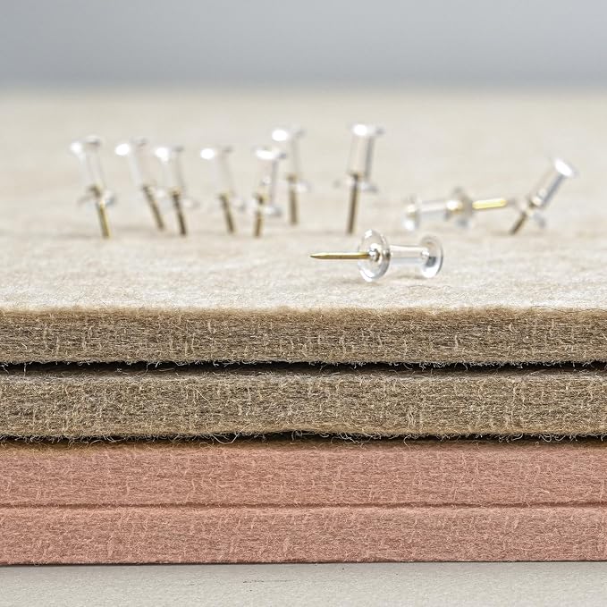 Felt Bulletin Board 36x24 inches, Decorative Pin Board for Home & Office | Cork Board Alternative for Wall with Push Pins, Display Mood Board for Photos, Notes & Reminders
