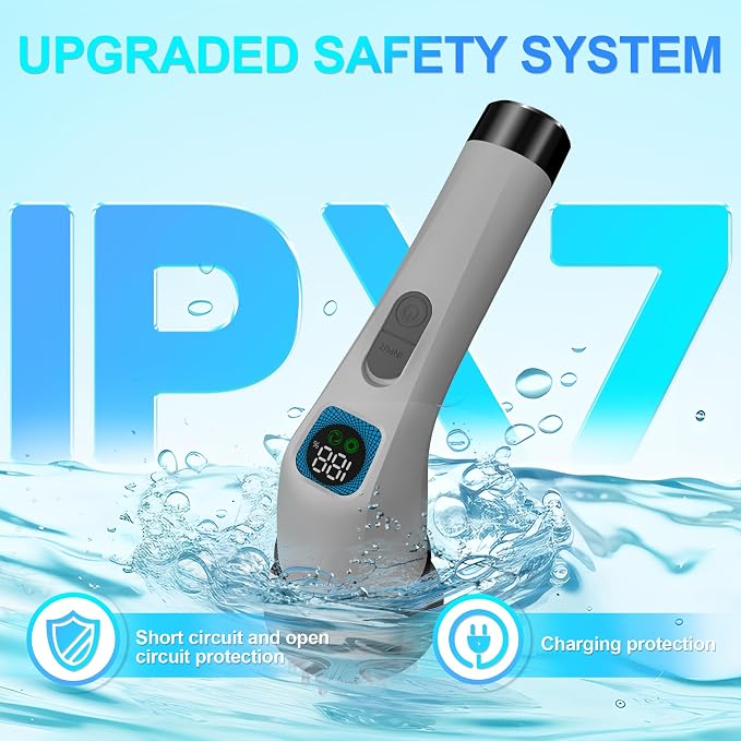 Electric Spin Scrubber for Cleaning - Bathroom Floor Shower Scrubber with Long Handle Cordless Handheld Power Spin Brush, IPX7 8in1 400RPM LED-Screen Fast Charging
