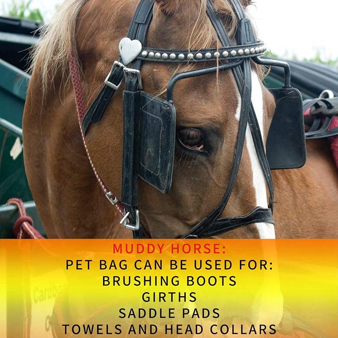 1 Pack Pet Laundry Bag, Stops Pet Hair Blocking The Washing Machine, Big Size Pet Washing Bag Ideal for Dog Cat Horse Guinea,Hair Remover Safely, 25.8 x 27.8 Inch / 65 x 70 cm, Lake Blue