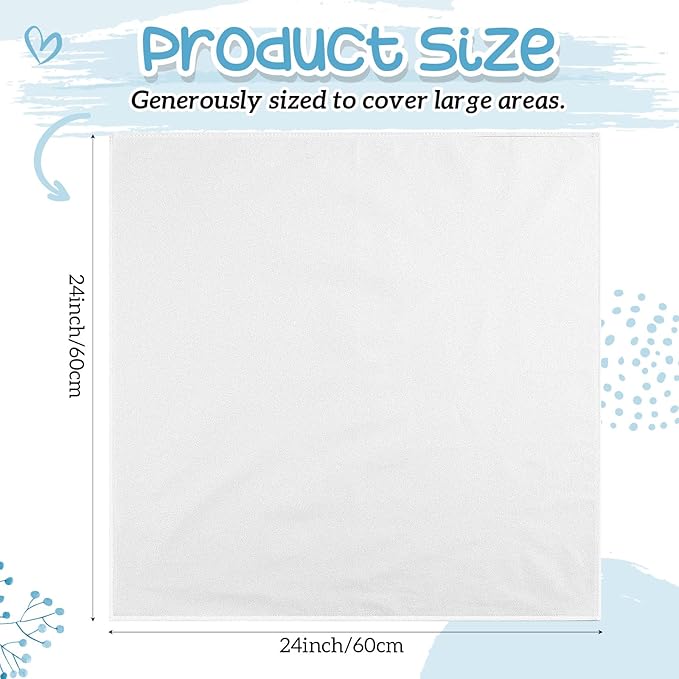 HunnmingRe 4 Pcs Pure Cotton Pressing Cloth for Ironing 24 x 24 Inch Fabric Press Clothing Sewing and Ironing Sheer Fabric Protector Press Tool