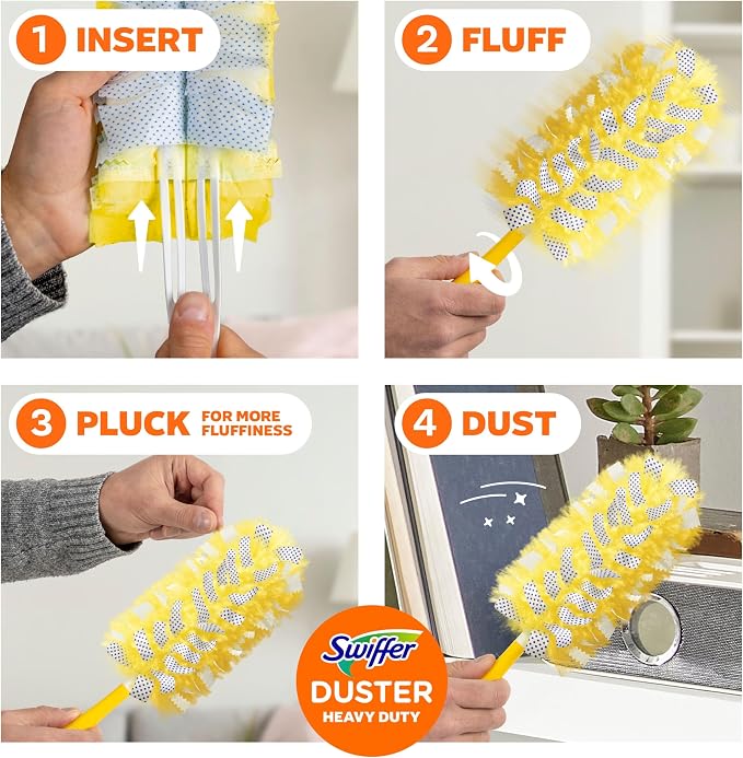 Swiffer Dusters Multi-Surface Heavy Duty Duster Refills, Unstopables Fresh Scent, 11 Count