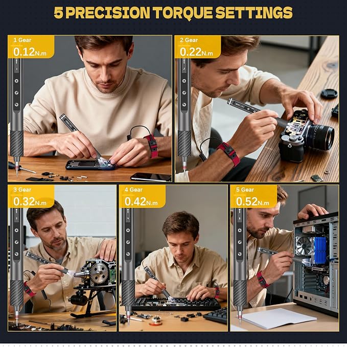 Tanson Precision Electric Screwdriver, 3.7v Laptop Screwdriver Set,71 In 1 Electronic Tool Set, Cordless Rechargeable Portable Repair Tool Set For Computer, Laptop, Mobile Phone, Camera, Watch Repair